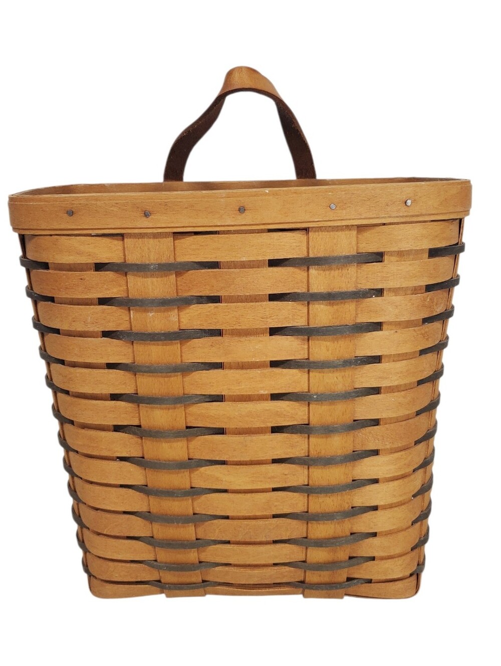 Longaberger Cottagecore Mail Basket Woven 1990s Rustic Home Wall Decor